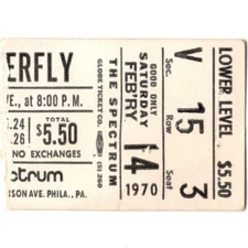 IRON BUTTERFLY Concert Ticket Stub PHILADELPHIA SPECTRUM 2/14/70 INAGODADAVIDA