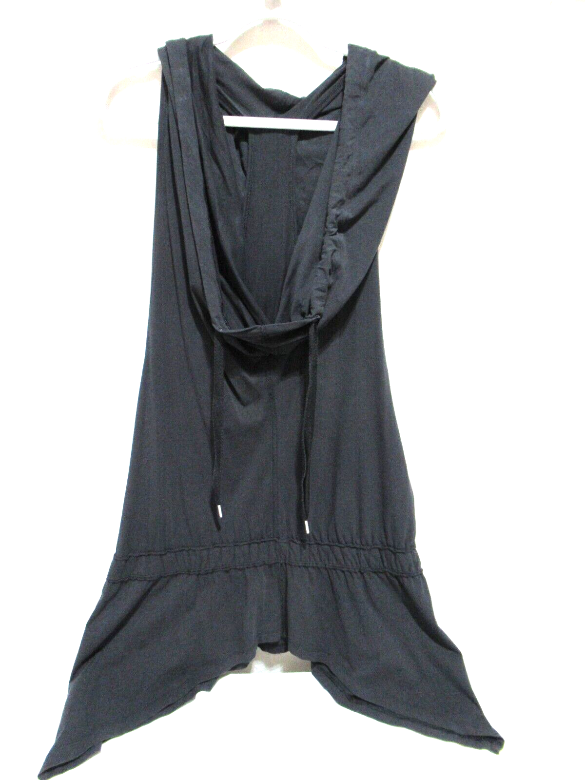 Lululemon Size 8-10 Black Sleeveless Hooded Racer Back Drop Waist Tunic Dress