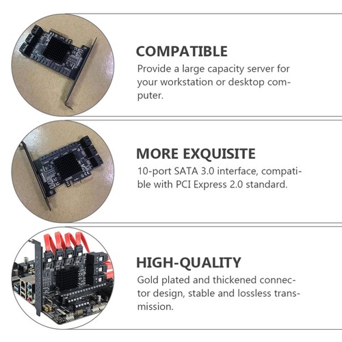 SATA3.0 Expansion Card Pc Components Computer Accessory PCI Express - Photo 5/12