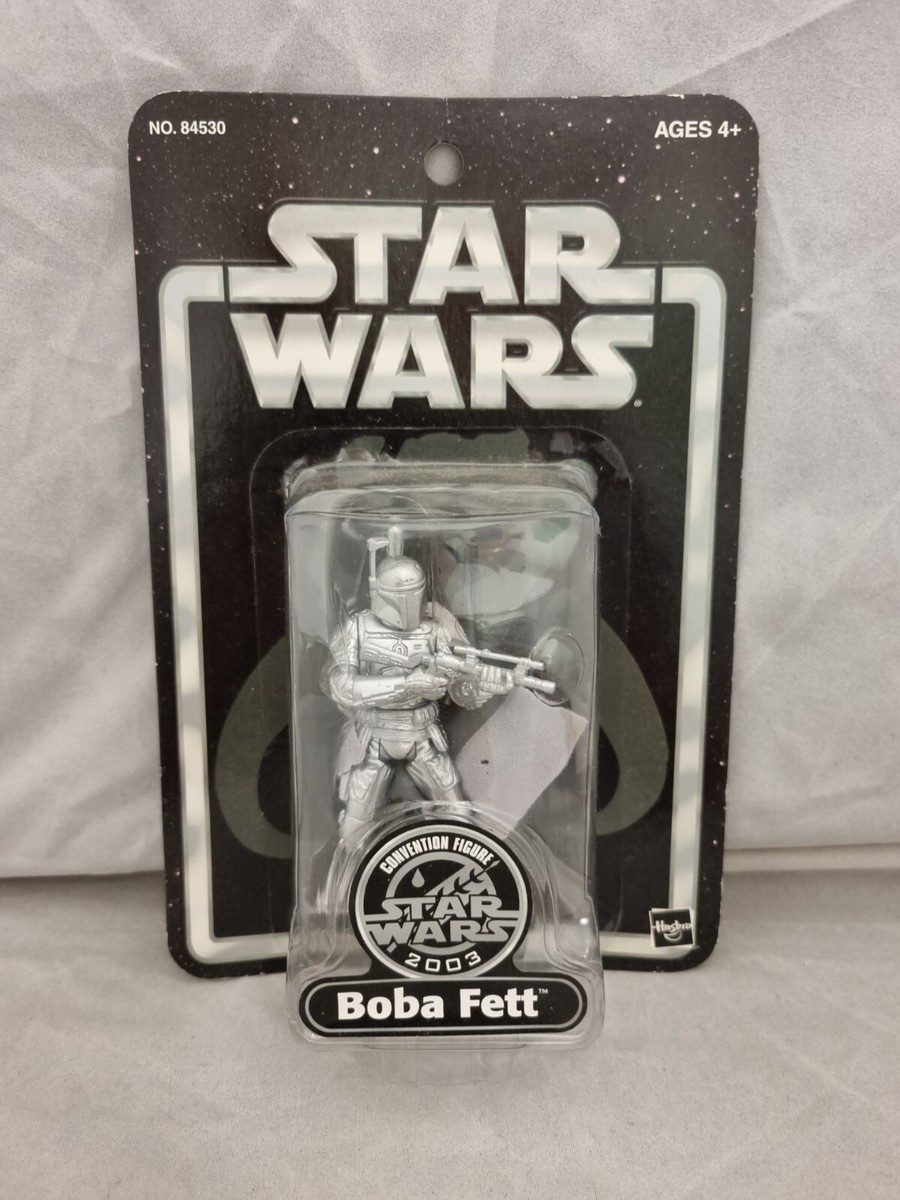 Star Wars Silver Boba Fett 2003 Convention Exclusive Figure Hasbro