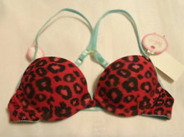 FLIRTITUDE SEXY PLUNG ACOLCHADO PUSH-UP CONVERTIBLE CORREA U/W SUJETADOR LEOPARDO 34A 2903 NUEVO Foto 3 de 3