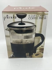 Primula 4-Cup Classic Coffee Press Chrome- New In Box!!