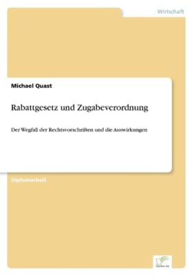 Rabattgesetz und Zugabeverordnung | Buch | 9783838656168