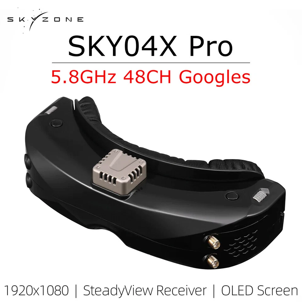 SKYZONE SKY04X PRO OLED 5.8G 48CH Steadyview Receiver 1920X1080 DVR FPV Goggles - Image 4 of 4