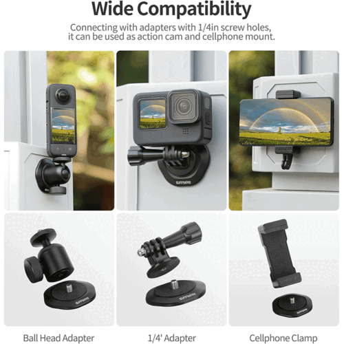 Supporto base magnetico con filo 1/4" per DJI Osmo Pocket 3/Insta360 X4 X3 - Foto 3 di 9