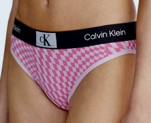 Braguita de bikini Calvin Klein 1996 moderna de algodón rosa negro gris para mujer M 6 L 7 XL 8 - Imagen 2 de 9