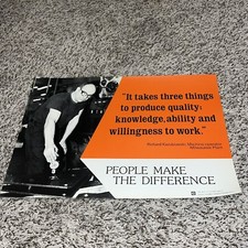 Vintage CAT Sign NOS - Worker Morale Poster -...