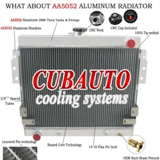 4 Rows Aluminum Radiator For 1975-1978 FORD Mustang II 5.0L V8 302 CUBAUTO