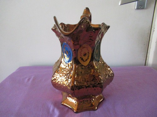 Vintage Copper Lustre ware Jug 19cm (E) - 第 2/4 張圖片