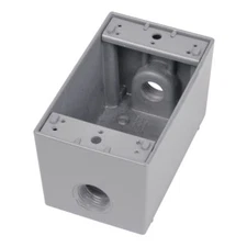 Red Dot IHD3-1, 1/2" Hub, Aluminum, 1-Gang, Deep, Weatherproof Device Box, 1pc