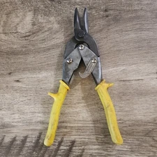 Midwest Snips Straight Aviation Snips 10" In 6716S Yellow Handle Made In USA