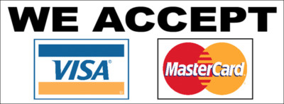 WE ACCEPT Credit Cards Vinyl Banner Sign Visa Mastercard, Various Sizes ...