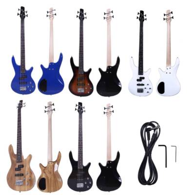 New 6 Colors 4 Strings Right Handed IB Electric Bass Guitar with Tool