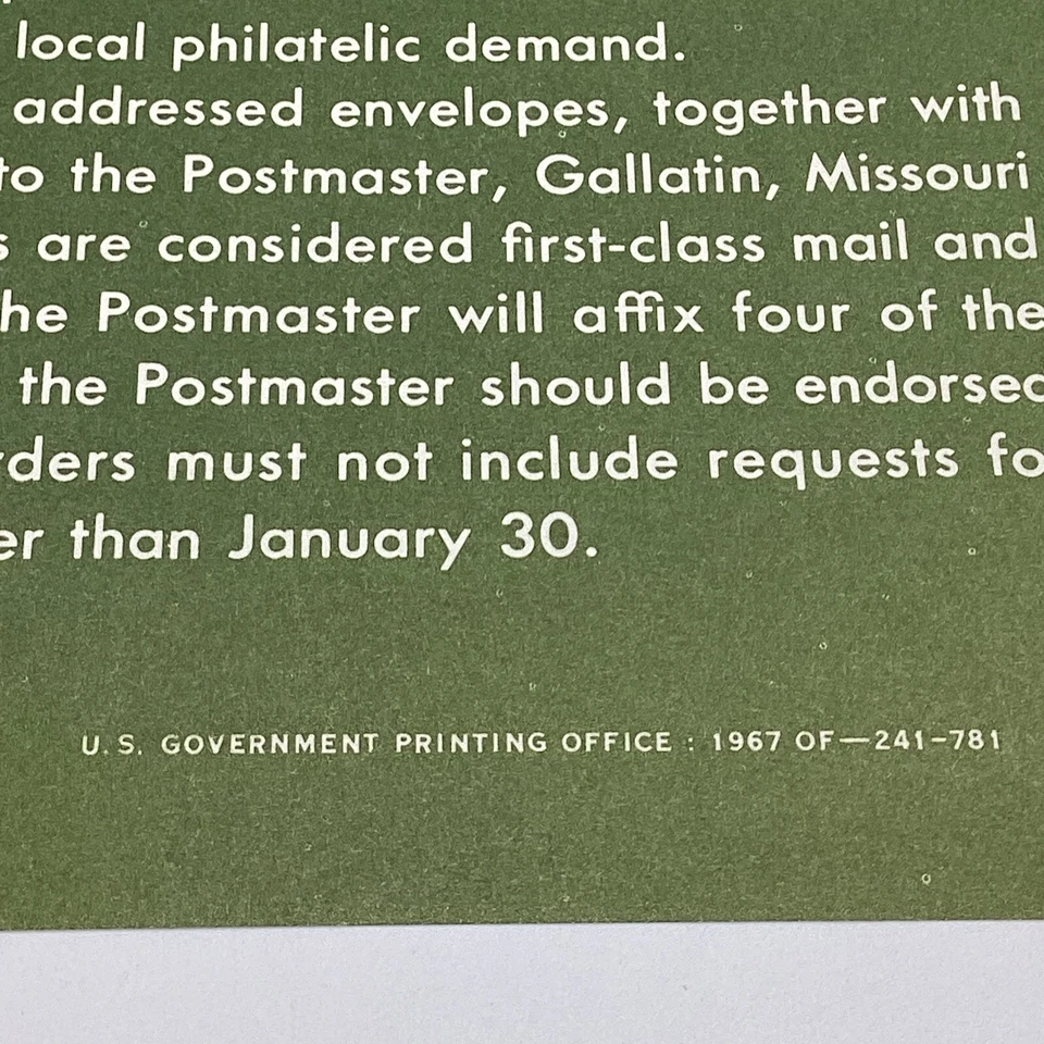 1967 1.25¢ Secretary Of Treasury Albert Gallatin Regular Postage Stamp FDC Ad - Image 4 of 4