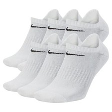Nike Everyday Cushioned No-Show Training Socks 6 Pack White SX7675-100 i