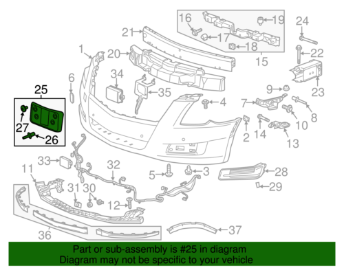 GM Primed Front License Plate Bracket Attachment Kit 22936002 | eBay 
