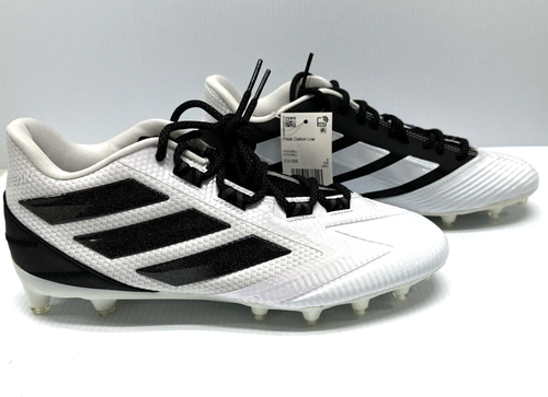 adidas cleats Freak Carbon Low Football White Black stripes Men's size 9.5 NEW - Picture 11 of 14