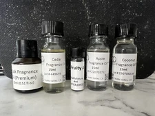 FRAGRANCE OILS LOT 15ml Musk Cedar Apple Coconut