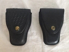 Vintage Pair Don Hume Leathergoods Handcuff Holster C0779 Basket Weave and C0787
