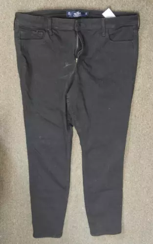 Hollister Mens Skinny Jeans 33 x 28* Black 12" Rise 
