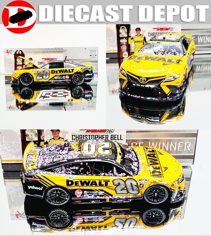 CHRISTOPHER BELL 2022 MARTINSVILLE WIN RACED VERSION DEWALT 1/24