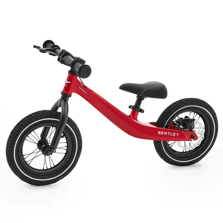 BENTLEY Laufrad mit Bremse rot Ledersattel Luftreifen Balance Bike dragon red - Bild 4 von 4