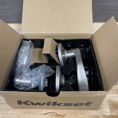 Kwikset Tustin Bed Lever with Microban Antimicrobial Protection in Satin Nickel