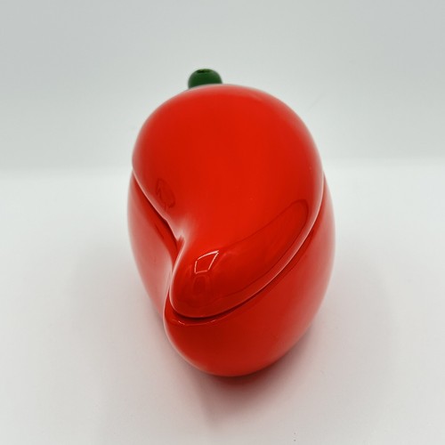 Salsa pepe rosso e verde in ceramica con cucchiaio e coperchio 6,5 x 3 pollici - Foto 5 di 10