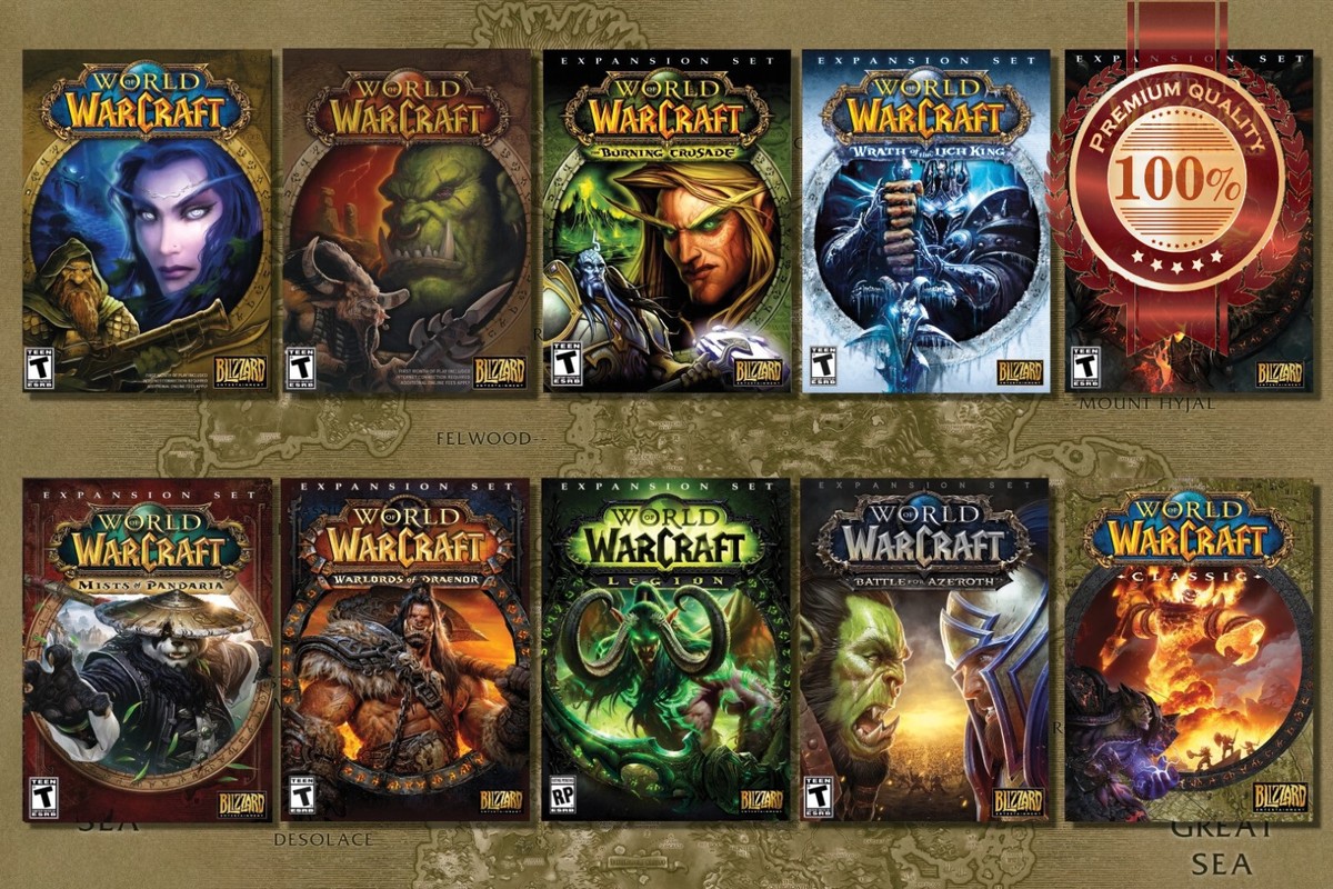 WORLD OF WARCRAFT BOX SET PRINT ORIGINAL OFFICIAL WOW GAME ART