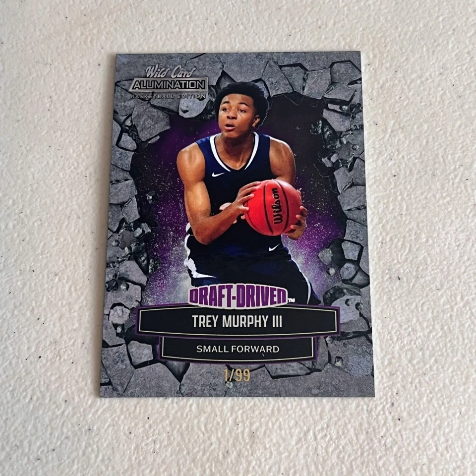 2022 Wild Card Alumination Trey Murphy III Draft Driver 01/99 RC Pelicans - Image 2 of 4