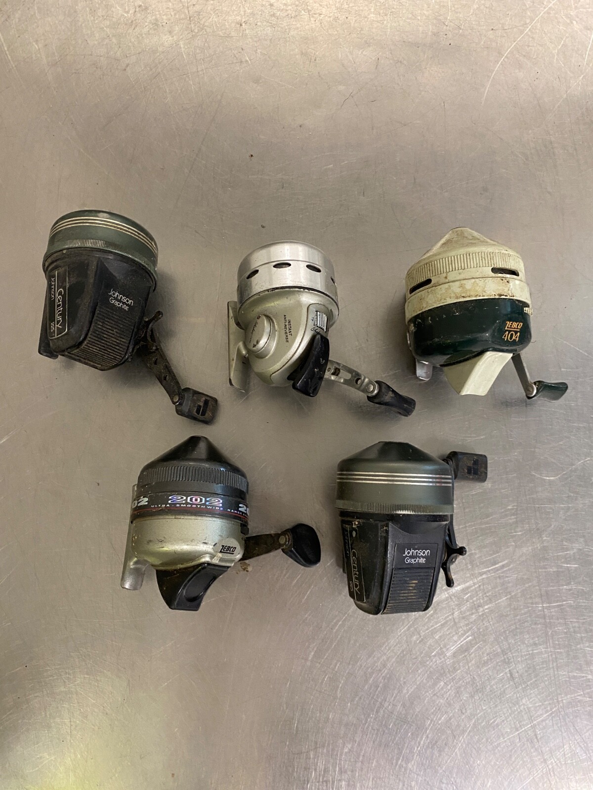 Lot Of 5 Vintage Close Face Fishing Reels