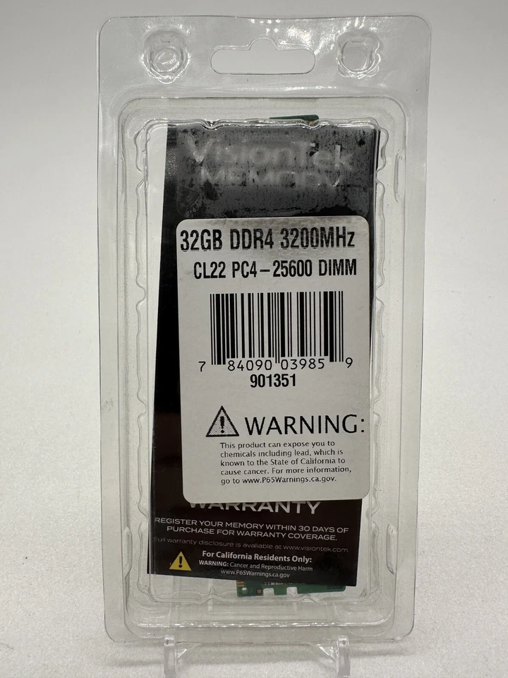 VisionTek 32GB DDR4 3200MHz (PC4-25600) DIMM -Desktop - Image 3 of 3