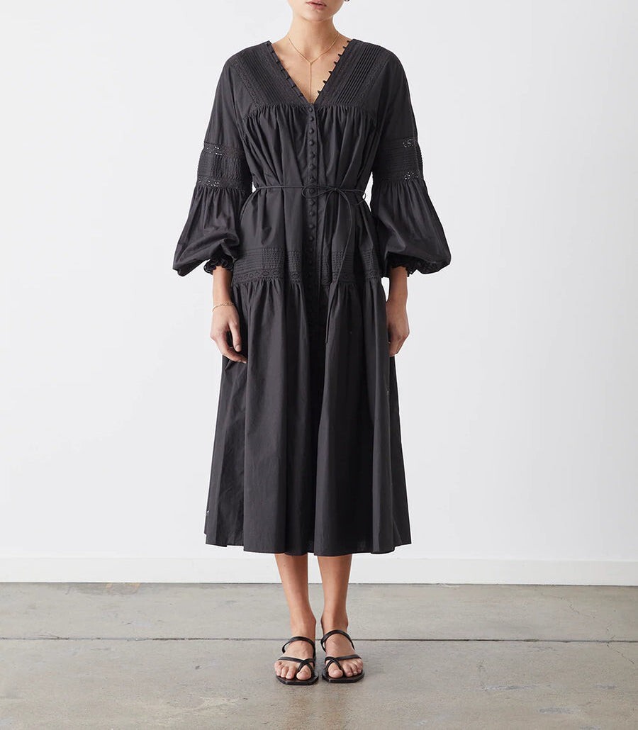 joslin linen dress Joslin - LILLIAN LINEN RAMIE SMOCK DRESS // @lola_jagger  Available in  Ivory White, Optical White + Timeless Black In Sizes 06-14 AU  #Joslin  #JoslinStudio #Signature #Lillian