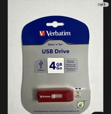 Verbatim 4GB Store 'n' Go USB Flash Drive - Red 95236 In Box New!