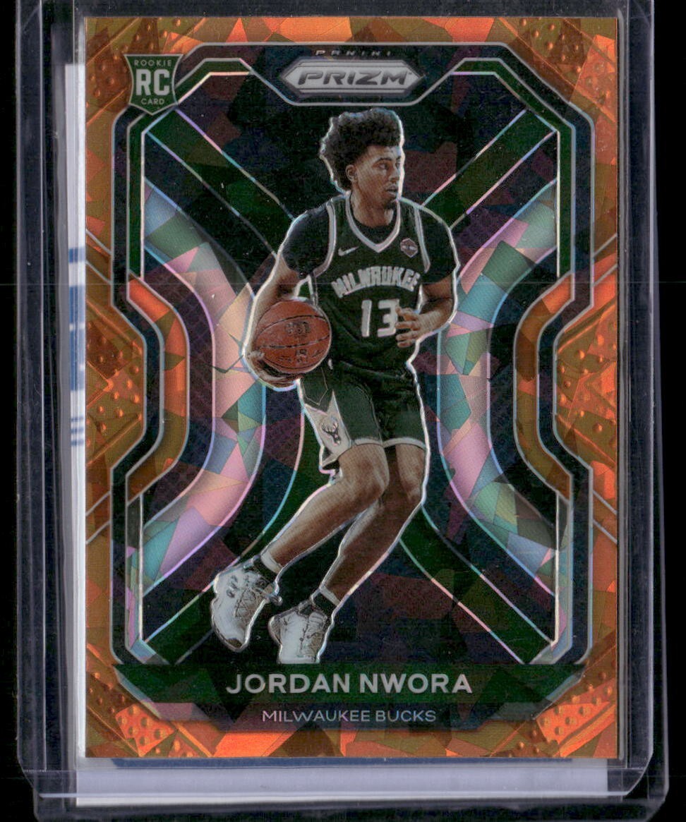 2020-21 Panini Prizm Orange Ice Prizm Jordan Nwora #273 Rookie RC