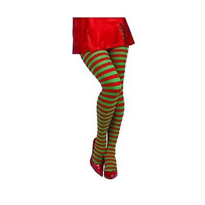 Christmas Striped Tights - Red/Green 