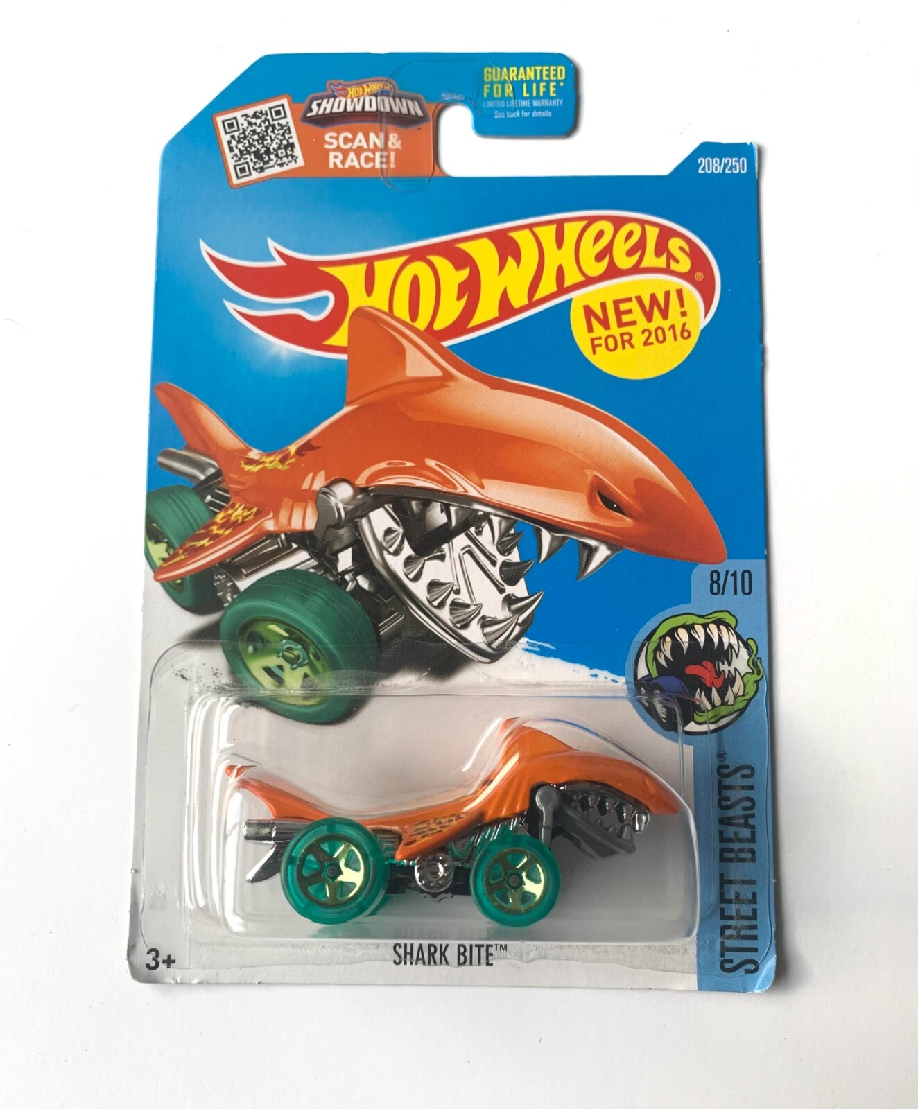 HOT WHEELS SHARK BITE New for 2016 orange variation 208/250 8/10 