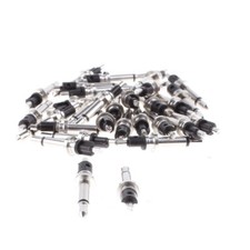Mono Audio Headphone 2.5mm Male Jack Soldering Connector Black 30pcs