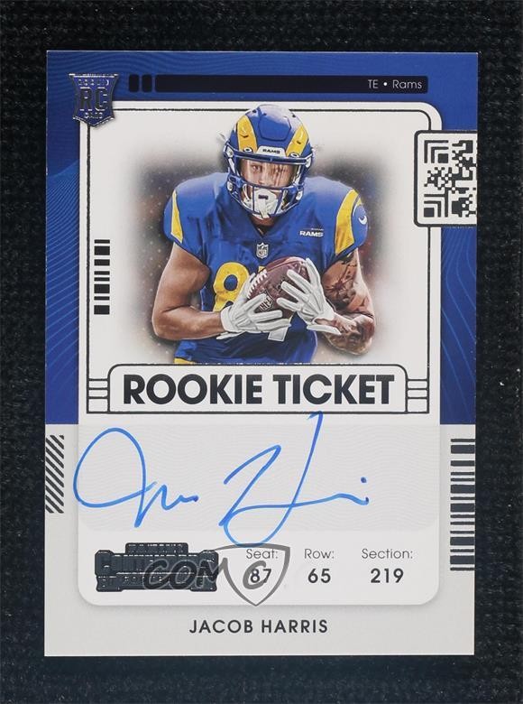 Jacob Harris Panini Contenders #138 Autograph
