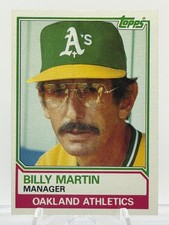 Billy Martin 1983 Topps #156 Oakland Athletics