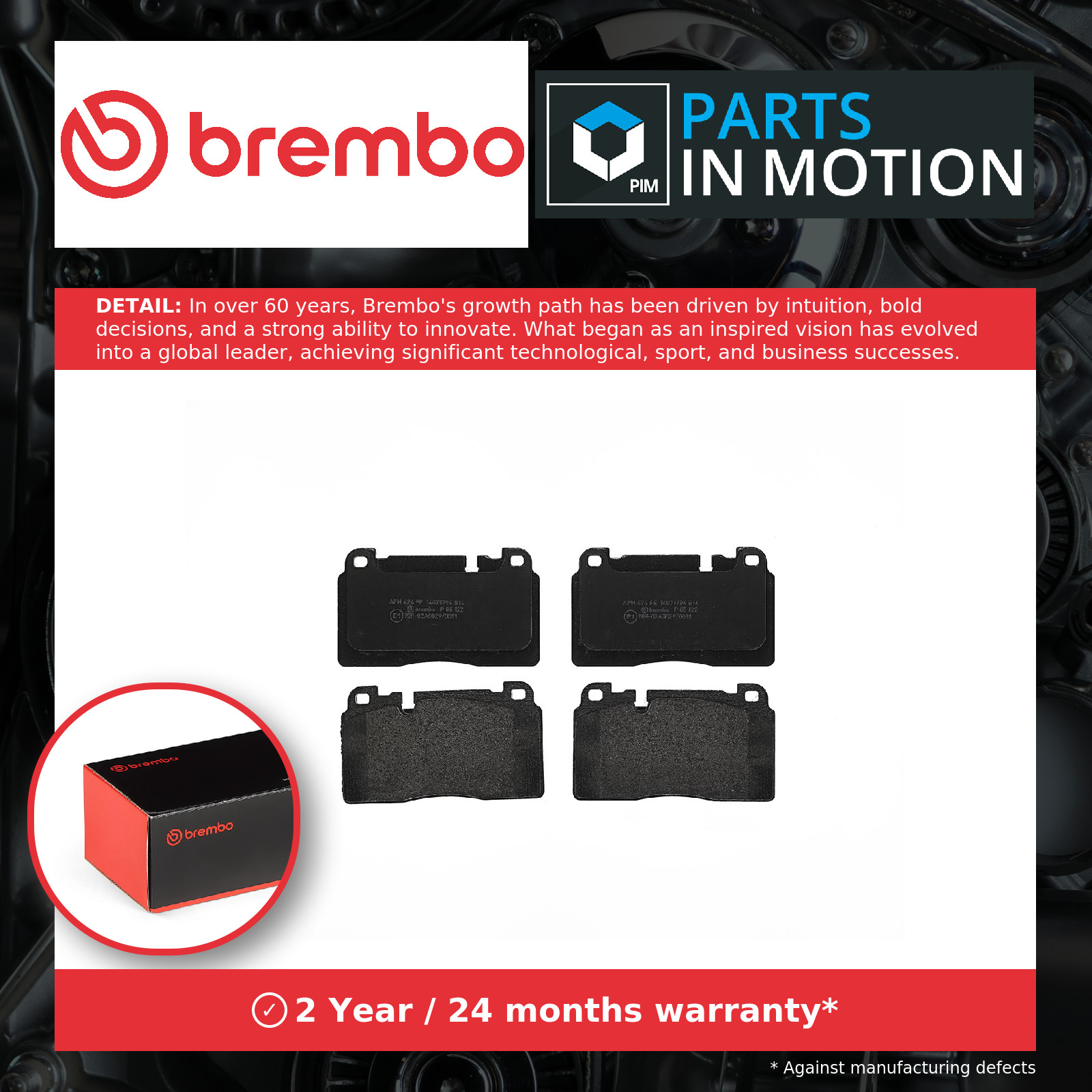 Brake Pads Set Front P85122 Brembo 8R0698151B 8R0698151E 8R0698151L 4H0698231 - Image 7
