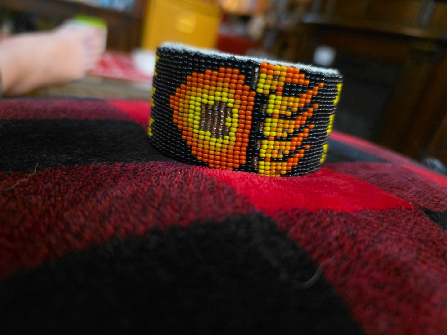 Beaded Bear Claw Cuff Bracelet - image 1