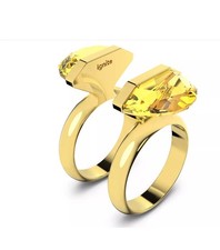 Image of Swarovski Lucent ring Magnetic closure, Yellow  Size 55 RRP £175 New Genuine💕