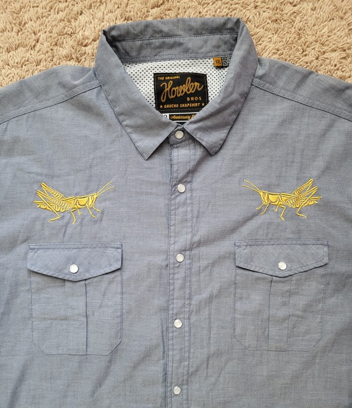 Rare Howler Brothers Gaucho Hoppers Pearl Snapshirt 