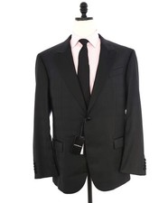  2,095 EMPORIO ARMANI -  G LINE  CHECK 1-Btn Peak Lapel 130's Tuxedo Suit - 48R