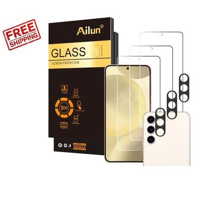 Galaxy S24 Anti-Scratch HD Screen Protector + Camera Lens 3-Pack, Easy Install