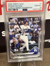 2025 * Shohei Ohtani * Topps Now #1 Dodgers World Series Champions WS-1 PSA 10