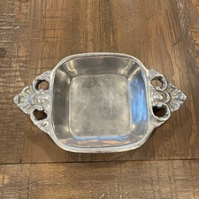 Holland Boone 11 x 7" Polished Pewter Square Dish, Made in Mexico Never Tarnish