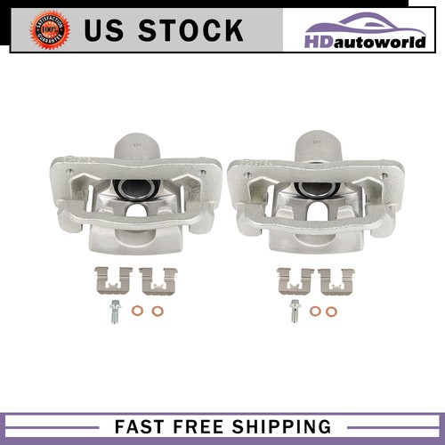 Rear Disc Brake Calipers With Bracket For 2010-2016 Hyundai Santa Fe Left Right - Picture 2 of 7