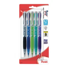 Pentel Razzle Dazzle Icy Automatic Pencils, 0.7 mm, Assorted Barrel Colors, 5-Pk